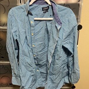 Chaps Blue Gingham Casual Shirt